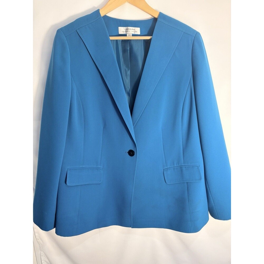 Tahari Arthur Levine Women’s Blazer With Coordinating Top Teal Size 14 W